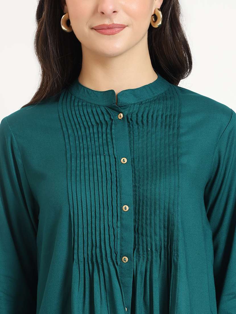 women solid long sleeve top - 21743417 - Standard Image - 5