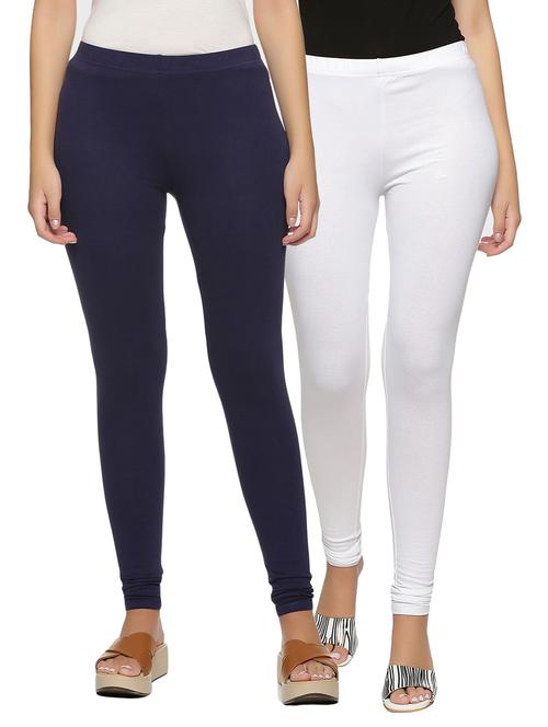 women pack of 2 solid leggings - 21743671 - Standard Image - 0