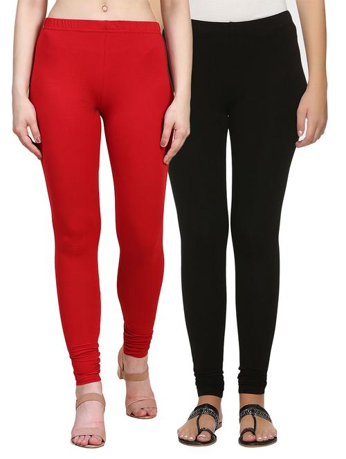 women pack of 2 solid leggings - 21743672 -  Standard Image - 0