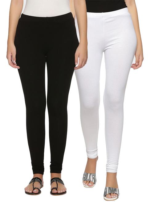 women pack of 2 solid leggings - 21743674 -  Standard Image - 0