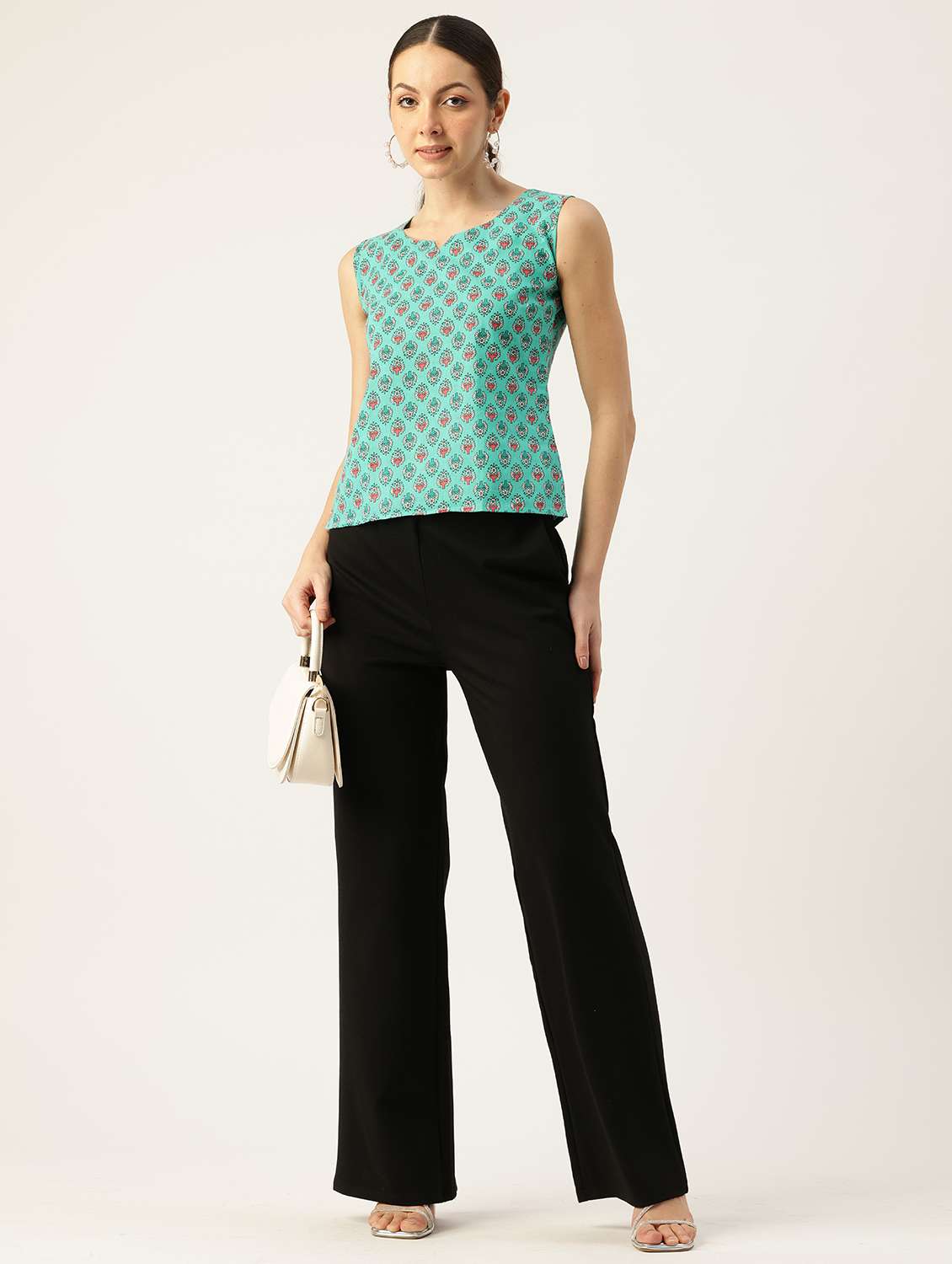 women printed sleeveless top - 21743715 -  Standard Image - 3