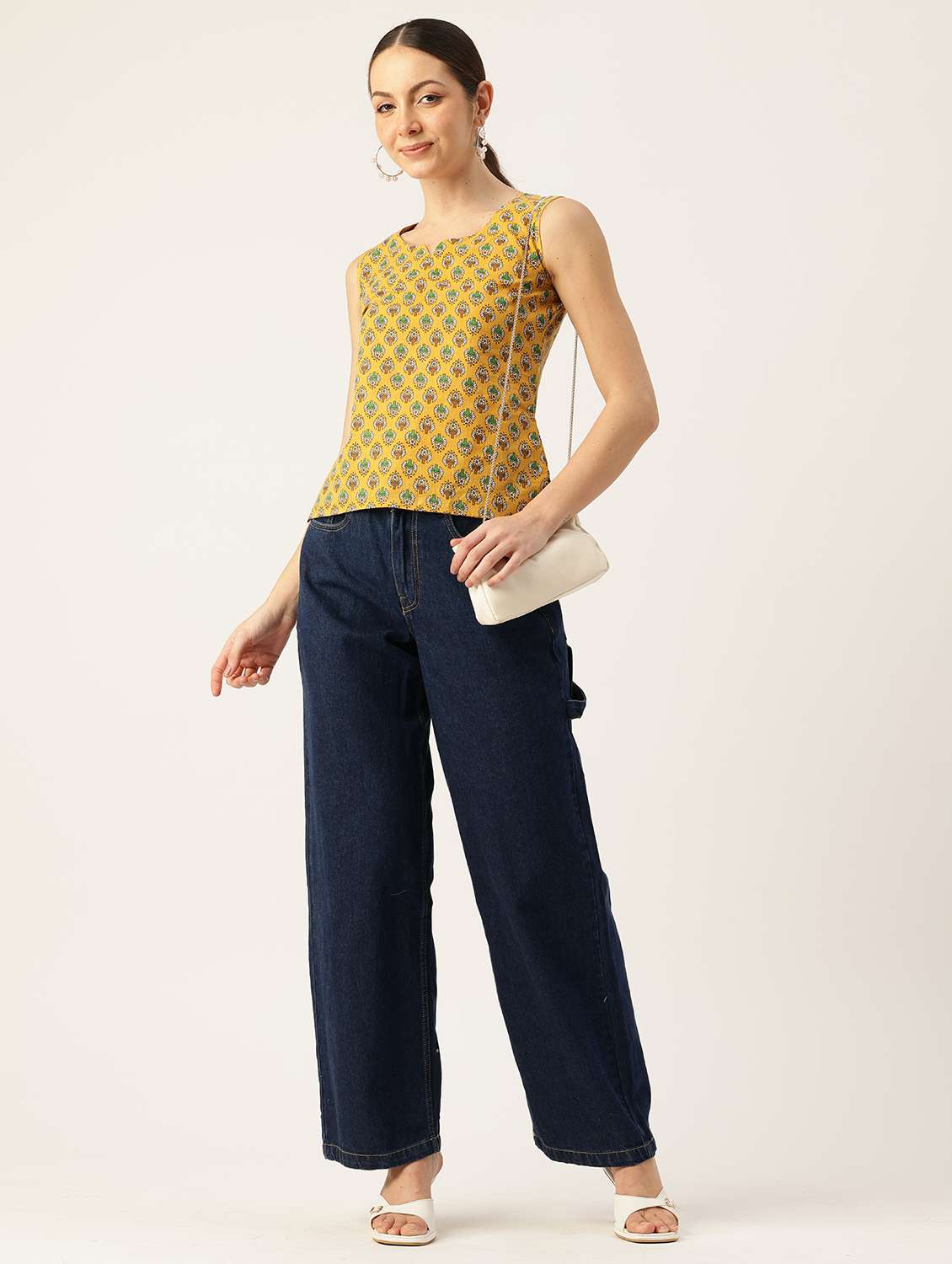 women printed sleeveless top - 21743716 - Standard Image - 3