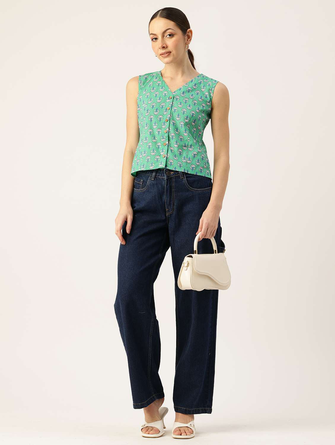 women printed sleeveless top - 21743719 -  Standard Image - 3