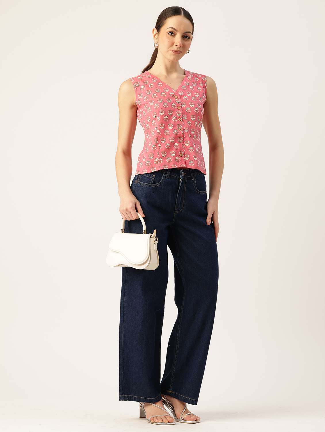 women printed sleeveless top - 21743722 - Standard Image - 3