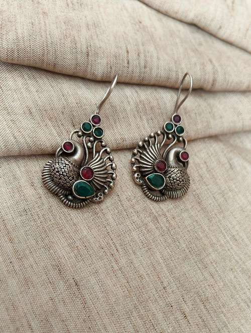 women silver brass drop earrings - 21743729 - Standard Image - 0