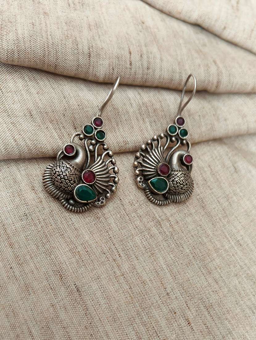 women silver brass drop earrings - 21743729 - Zoom Image - 0