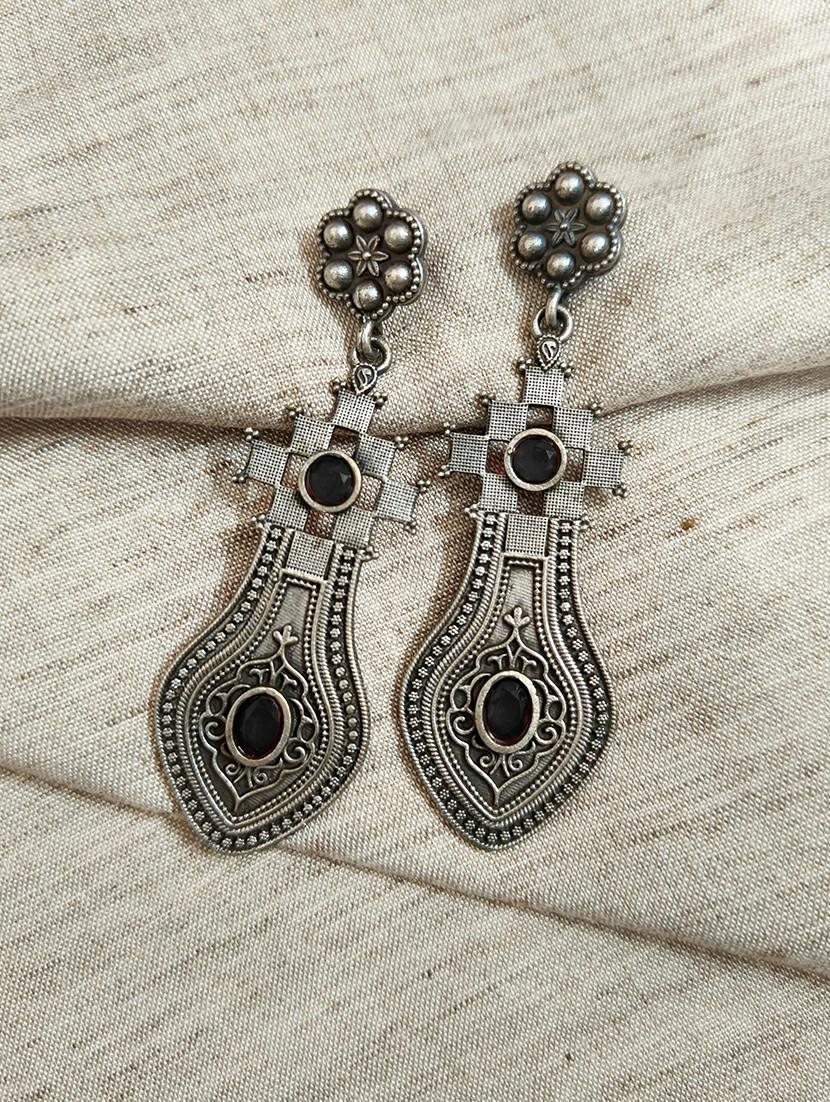 women silver brass drop earrings - 21743736 -  Zoom Image - 0