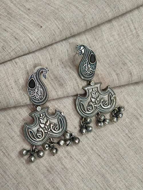 women silver brass drop earrings - 21743748 -  Standard Image - 0