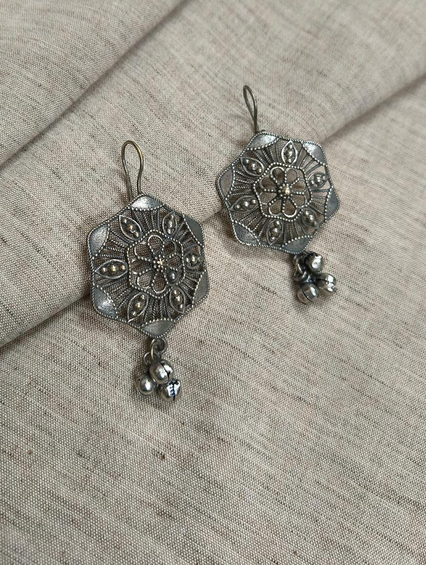 women silver brass drop earrings - 21743751 -  Zoom Image - 0