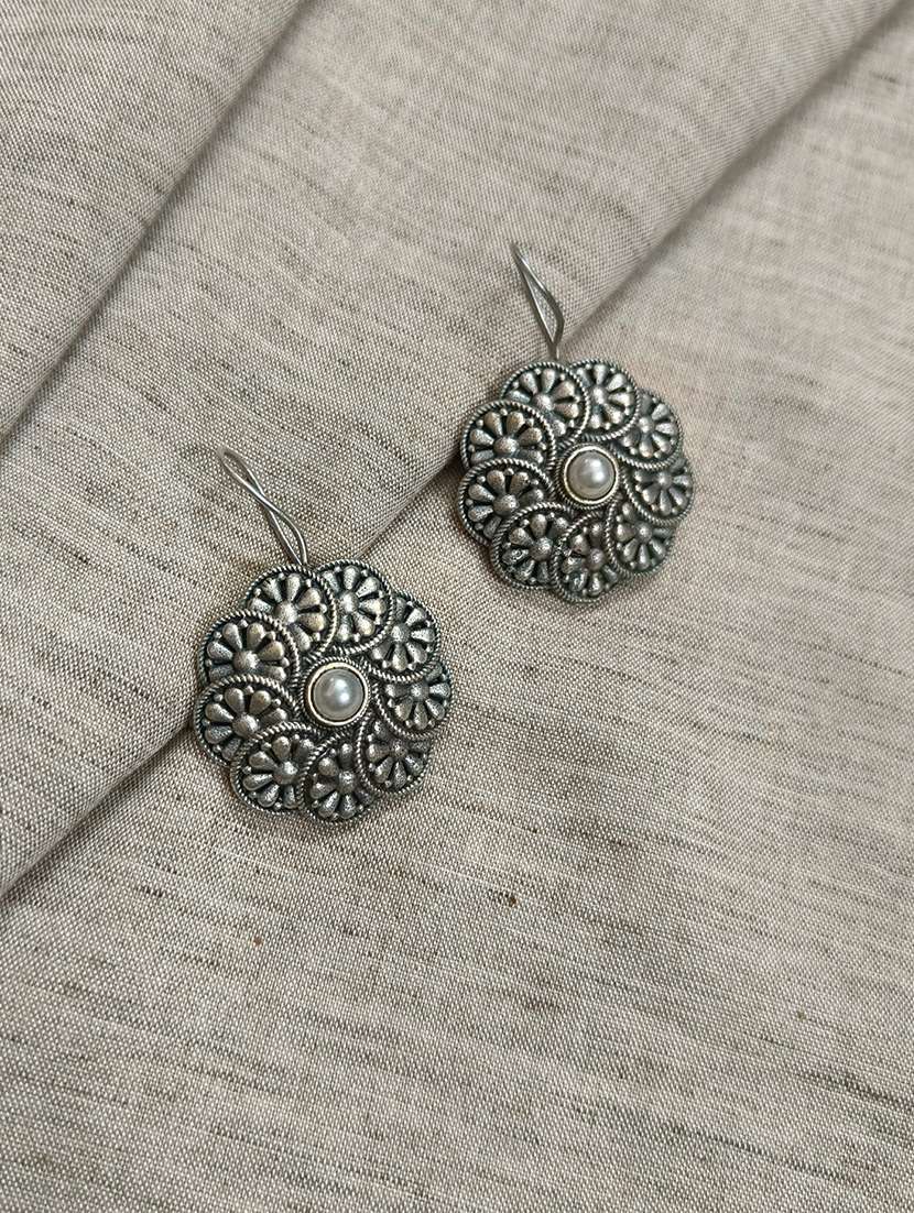 women silver brass drop earrings - 21743756 - Zoom Image - 0