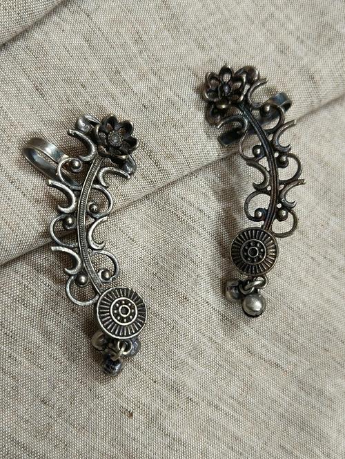 women silver brass earcuff earring - 21743761 - Standard Image - 0