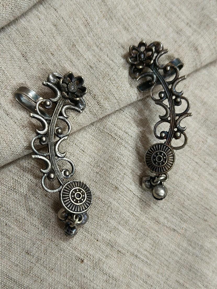 women silver brass earcuff earring - 21743761 - Zoom Image - 0