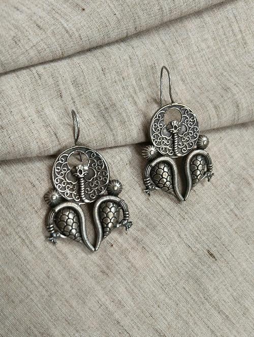 women silver brass drop earrings - 21743773 - Standard Image - 0