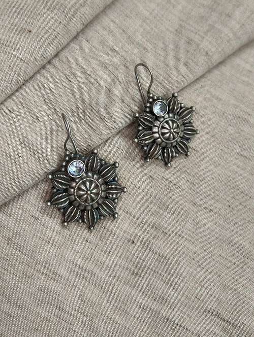 women silver brass drop earrings - 21743780 -  Standard Image - 0