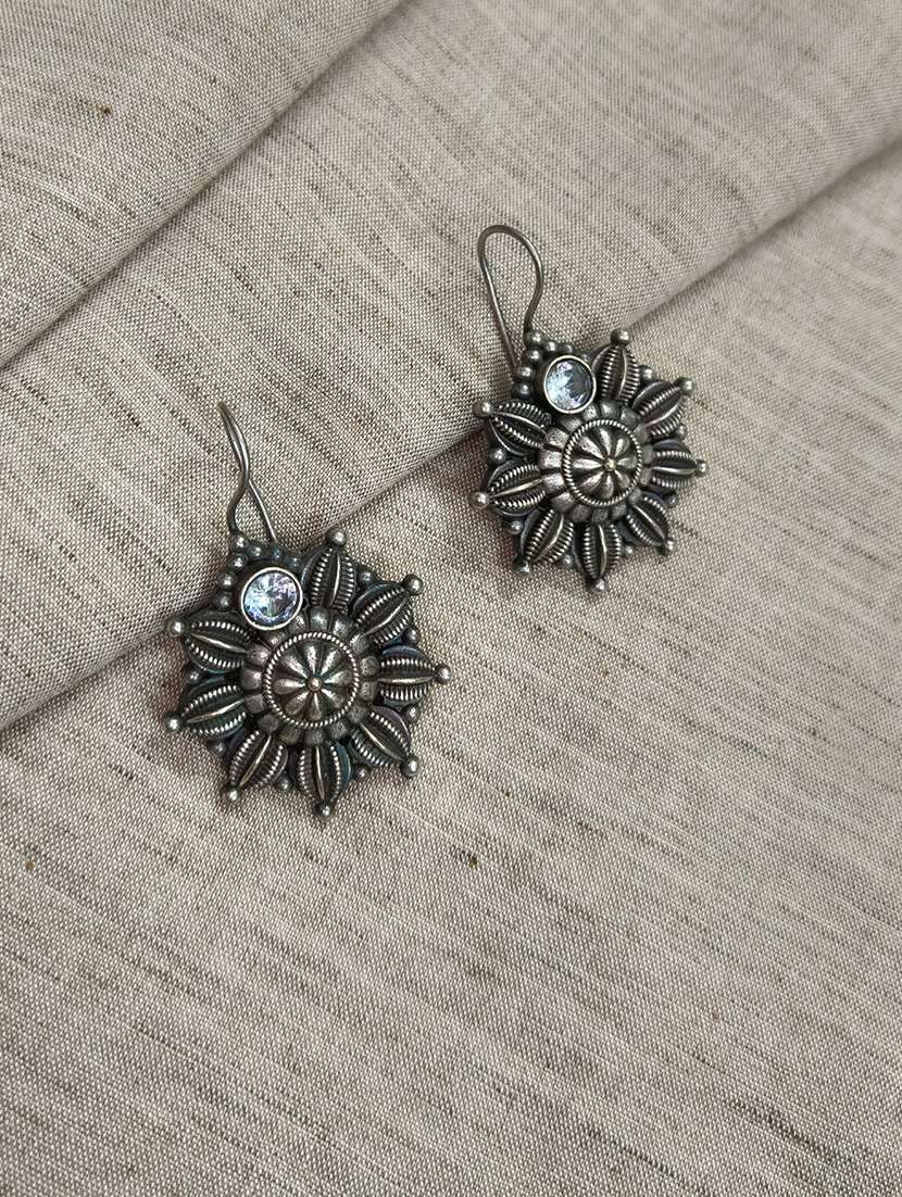 women silver brass drop earrings - 21743780 -  Zoom Image - 0