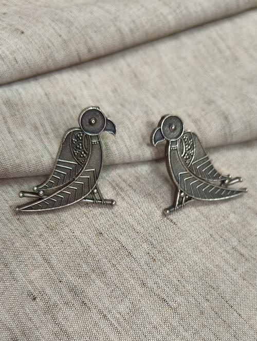 women silver brass studs earrings - 21743783 -  Standard Image - 0