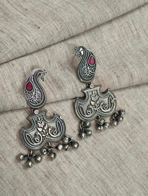 women silver brass drop earrings - 21743787 - Standard Image - 0