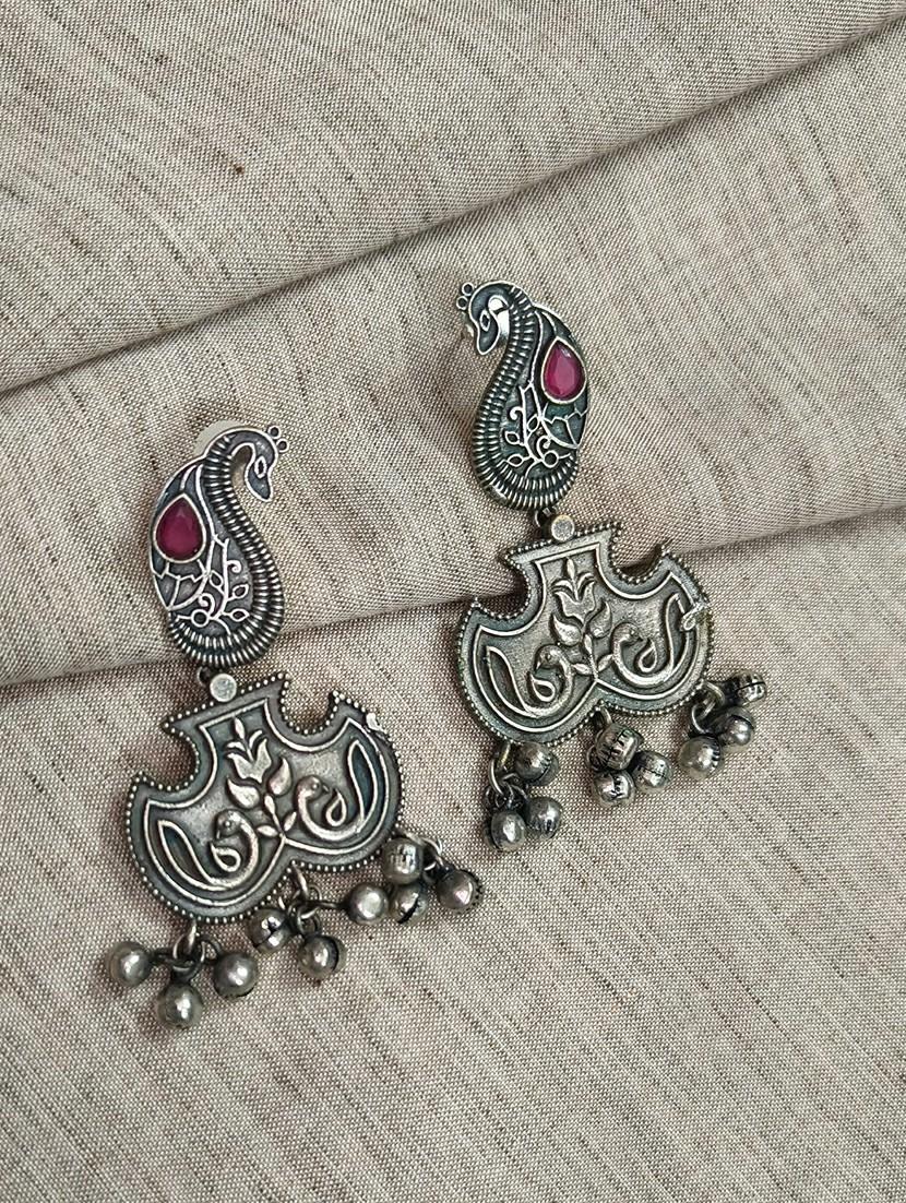 women silver brass drop earrings - 21743787 - Zoom Image - 0
