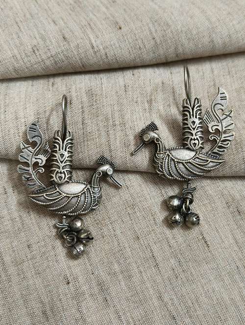 women silver brass drop earrings - 21743788 - Standard Image - 0