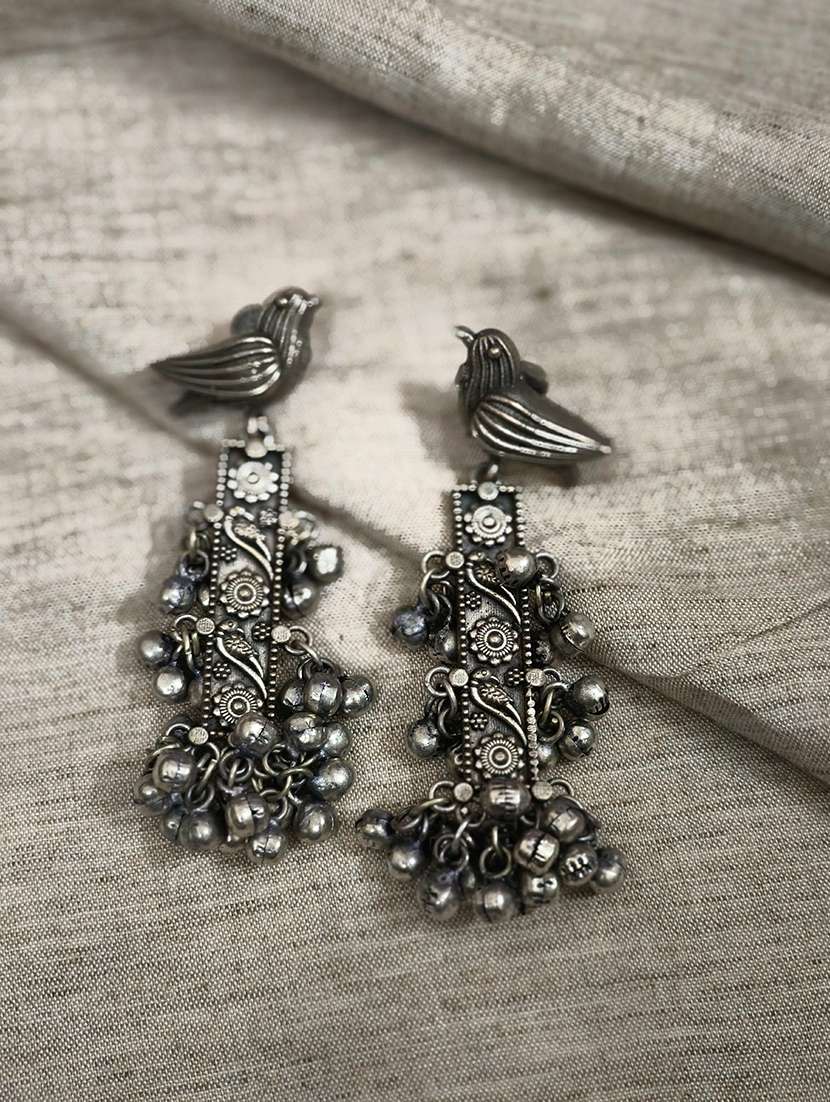 women silver brass drop earrings - 21743807 - Zoom Image - 0