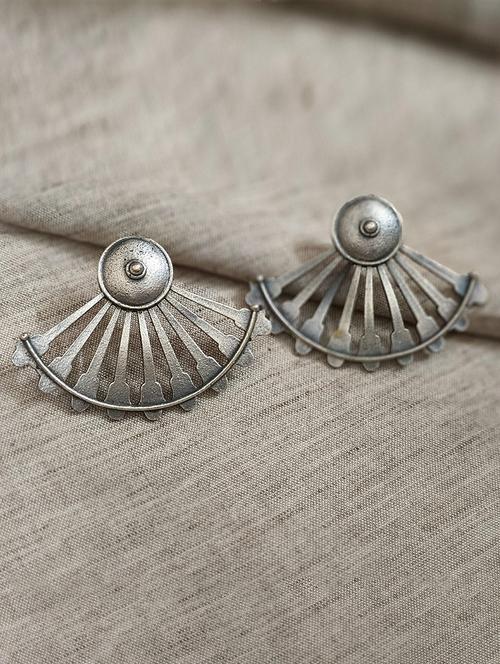 women silver brass studs earrings - 21743814 -  Standard Image - 0