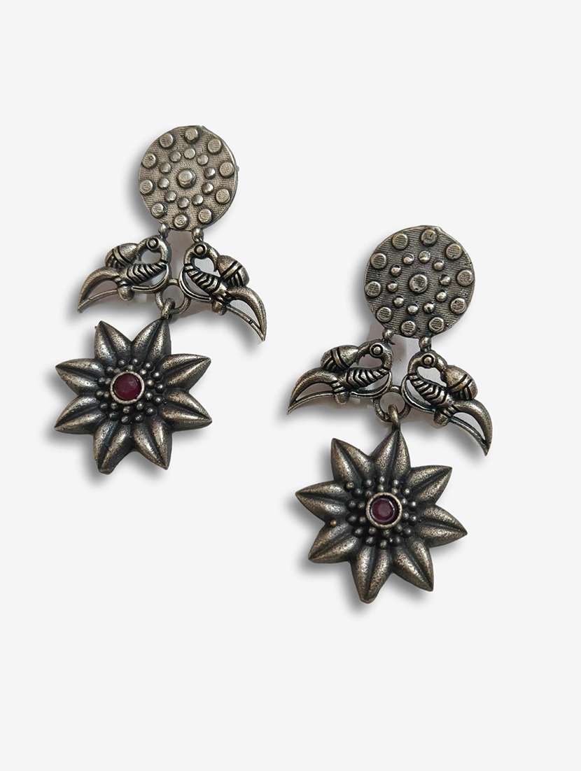 women silver brass drop earrings - 21743819 -  Standard Image - 3