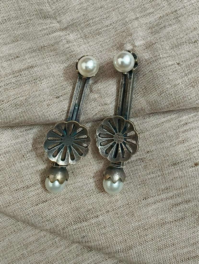 women silver brass drop earrings - 21743827 -  Zoom Image - 0