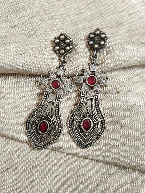 women silver brass drop earrings - 21743829 -  Standard Image - 0