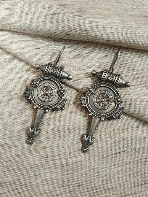 women silver brass drop earrings - 21743830 -  Standard Image - 0