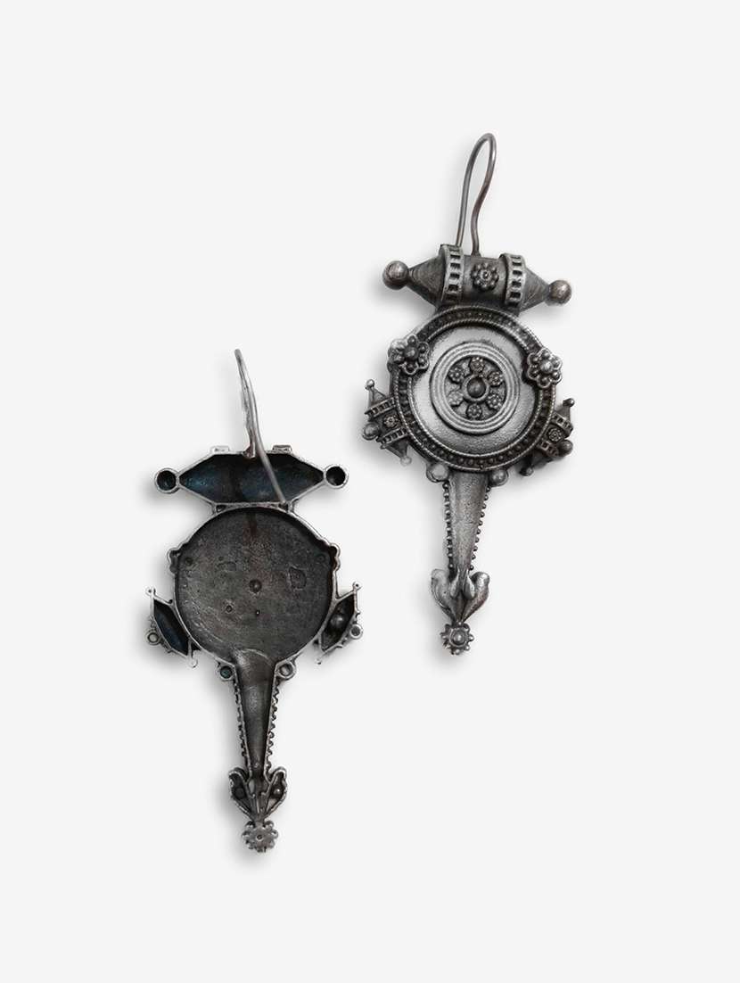 women silver brass drop earrings - 21743830 -  Standard Image - 3