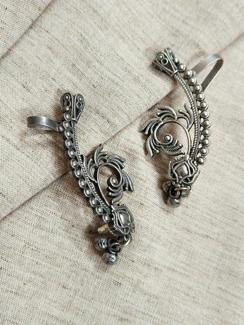 women silver brass earcuff earrings - 21743832 - Standard Image - 0