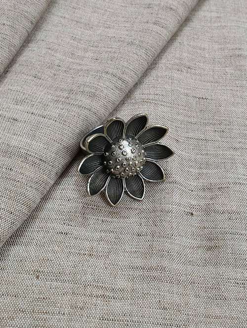 women silver brass adjustable finger ring - 21743850 -  Standard Image - 0