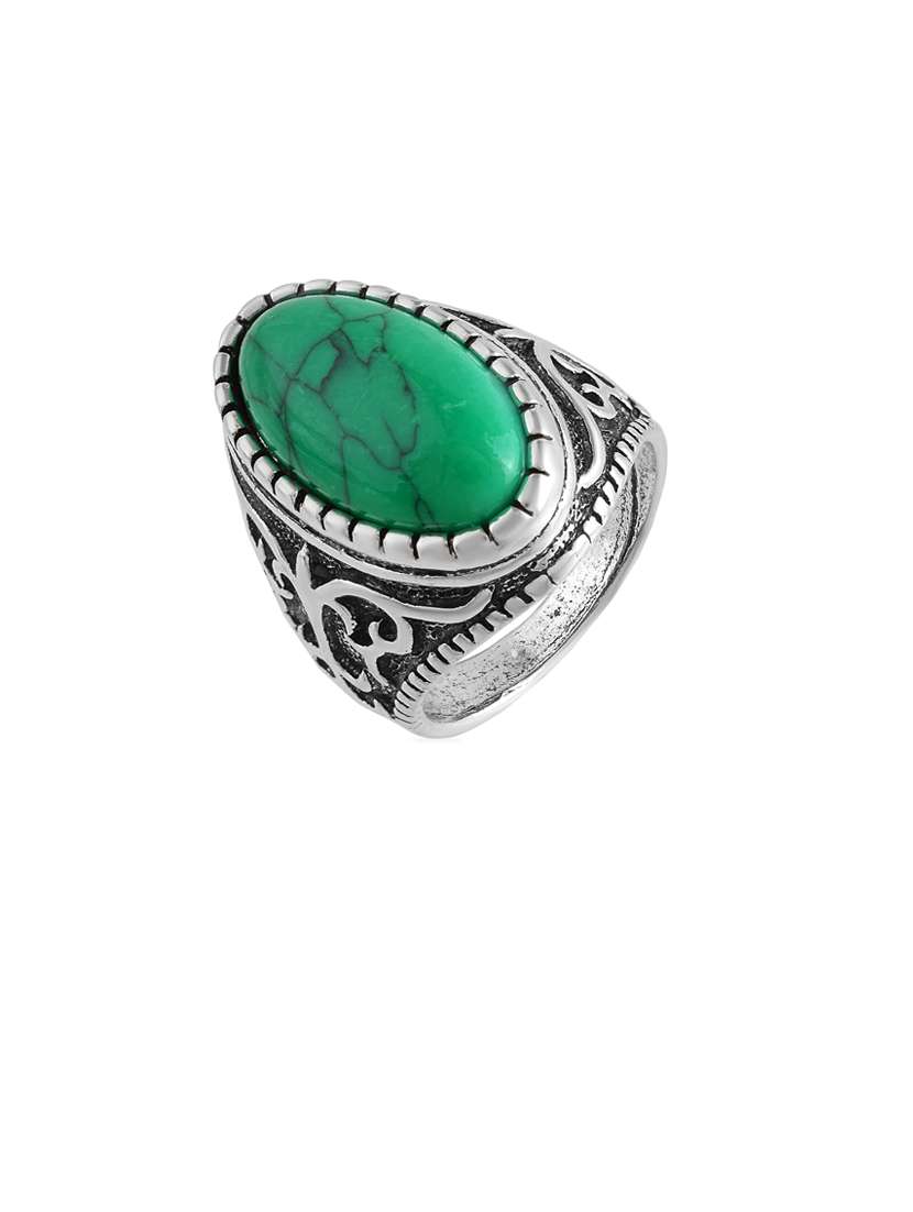 men silver brass finger ring - 21743896 - Zoom Image - 0