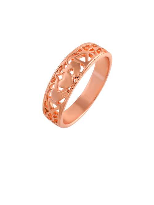 men rose gold brass finger ring  - 21743897 -  Standard Image - 0