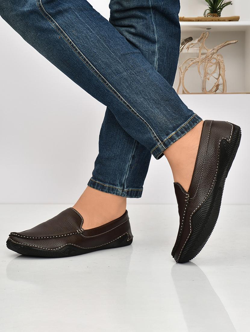 men brown slip on loafers - 21743905 - Standard Image - 5