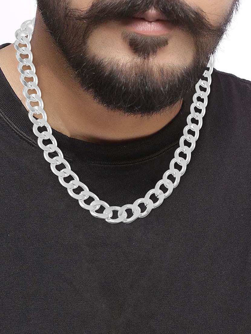 memoir silver chain necklace for men  - 21743913 -  Standard Image - 3