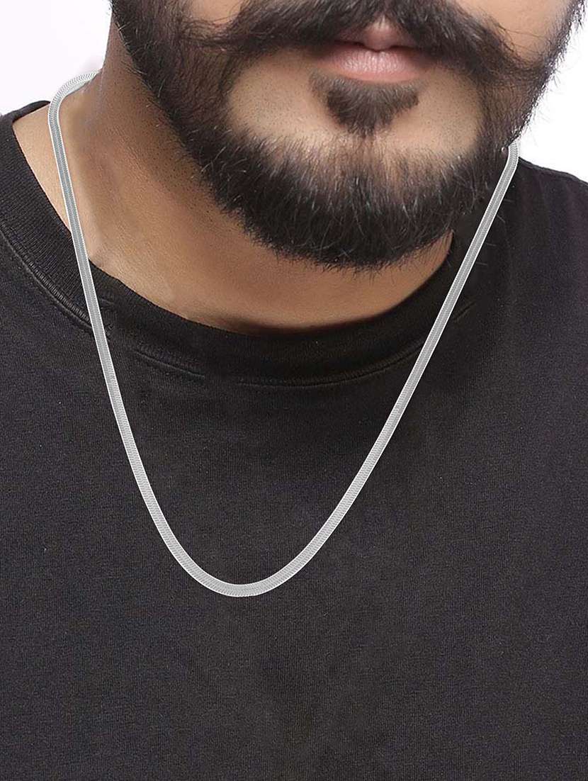 memoir silver chain necklace for men  - 21743916 -  Standard Image - 3