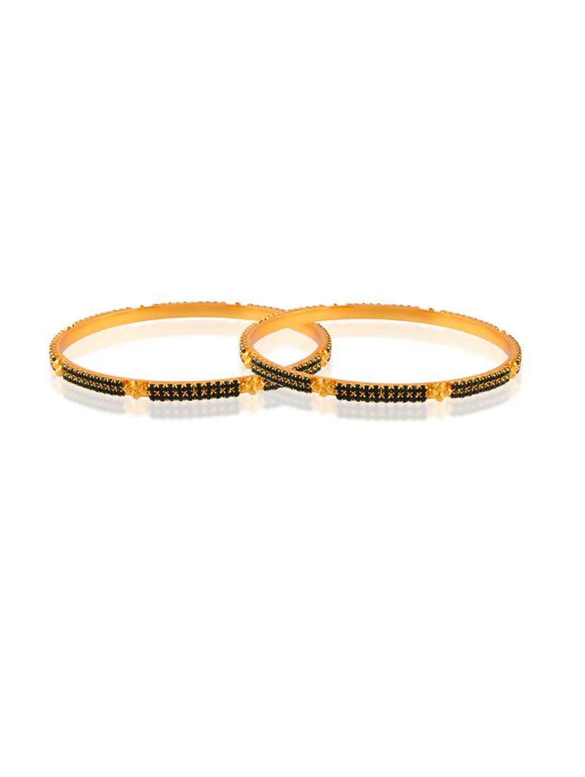 brass gold imitation emerald bangle set - 21743941 - Zoom Image - 0