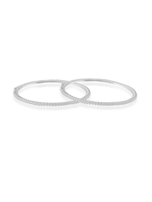 women silver plated bangle set - 21743942 -  Standard Image - 0