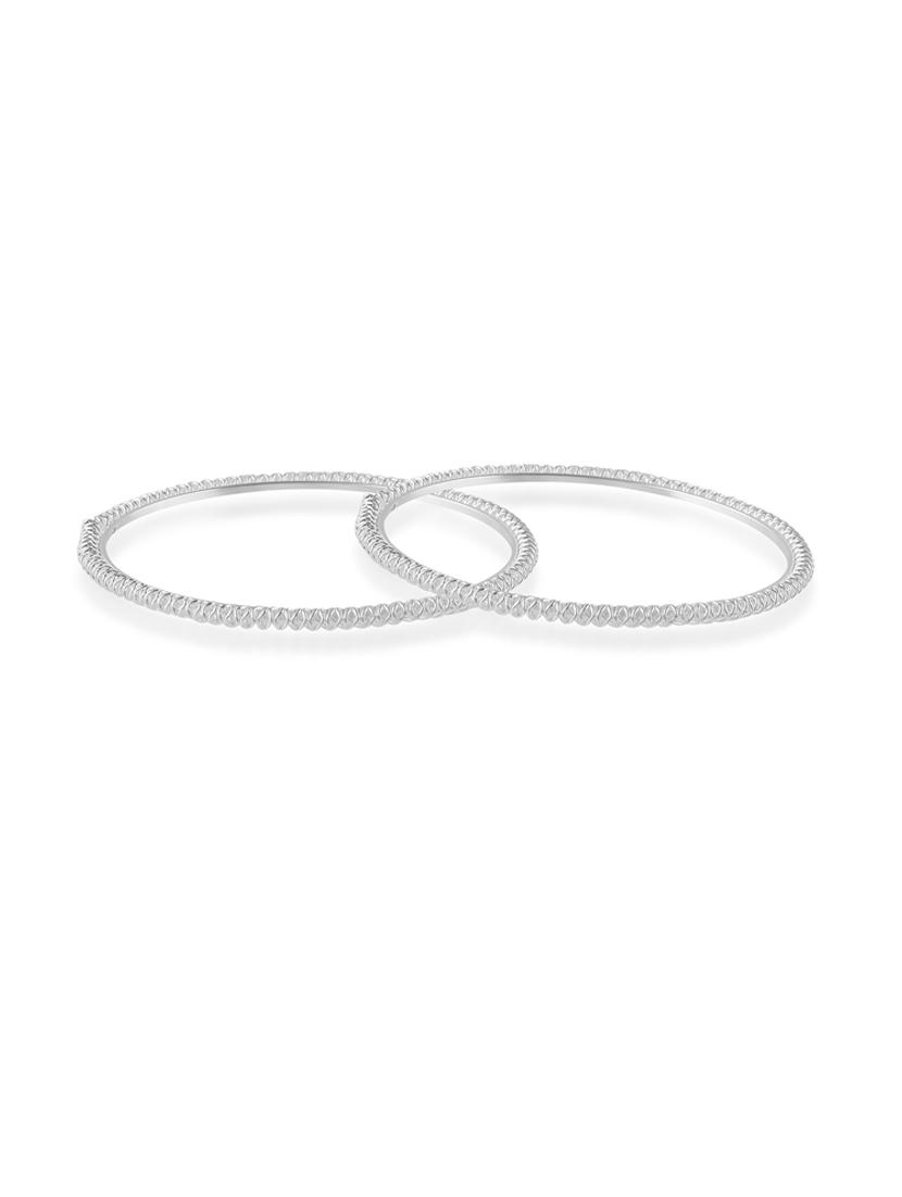 women silver plated bangle set - 21743942 -  Zoom Image - 0