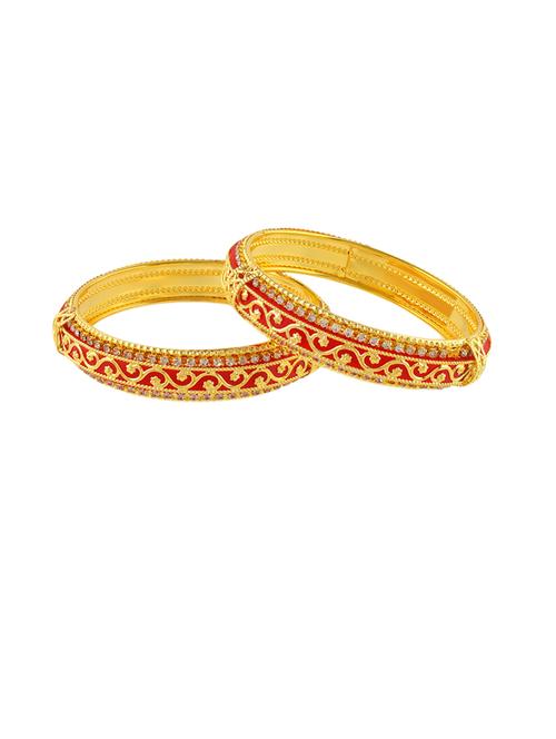 women gold plated bangle set - 21743946 -  Standard Image - 0