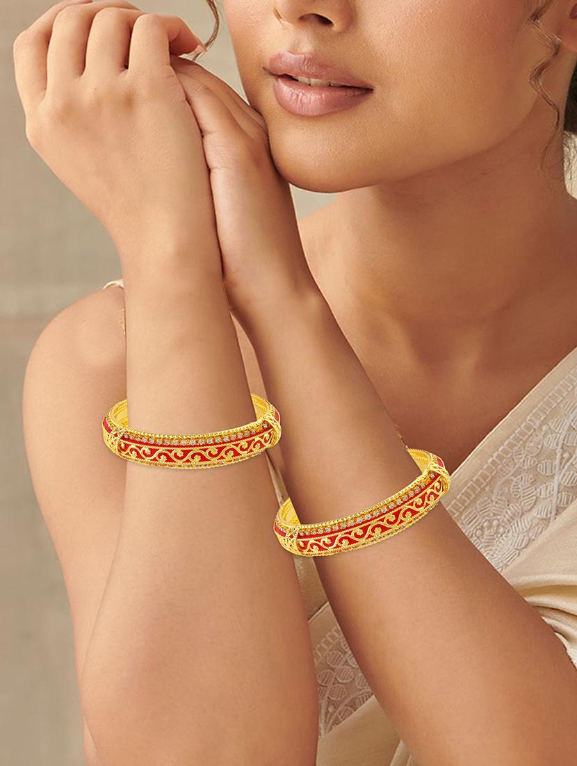 women gold plated bangle set - 21743946 - Standard Image - 3