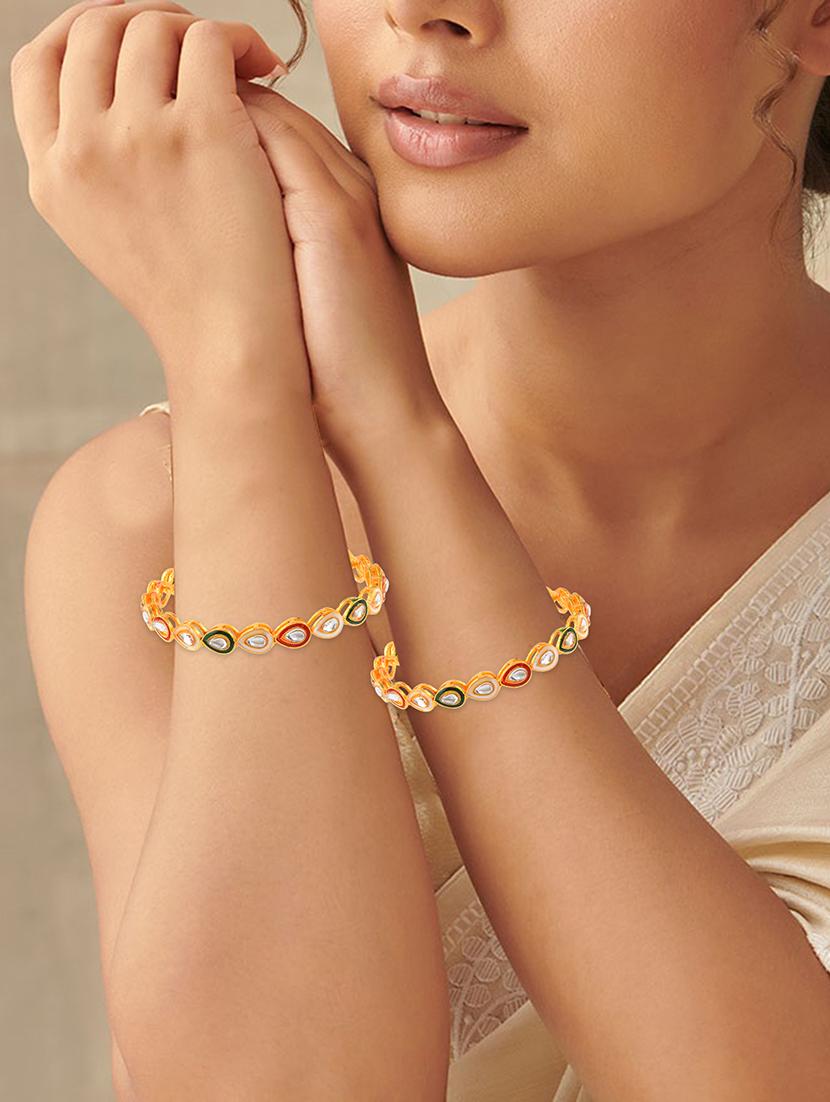 women gold plated bangle set - 21743948 - Standard Image - 3