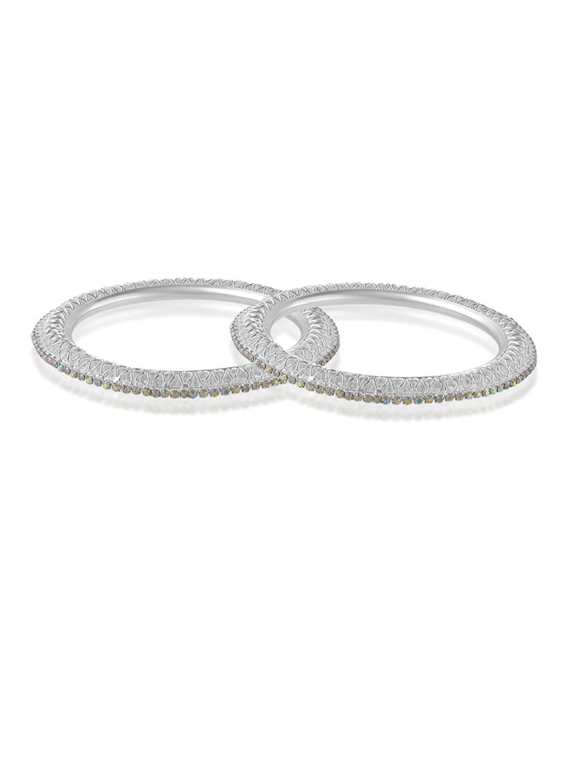 women silver plated bangle set - 21743950 - Zoom Image - 0