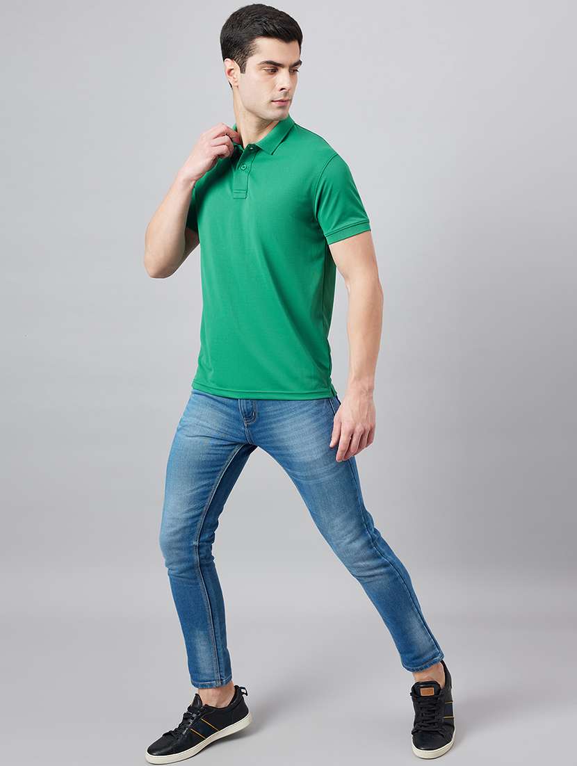 men short sleeves plain polo t-shirt - 21743965 - Standard Image - 3