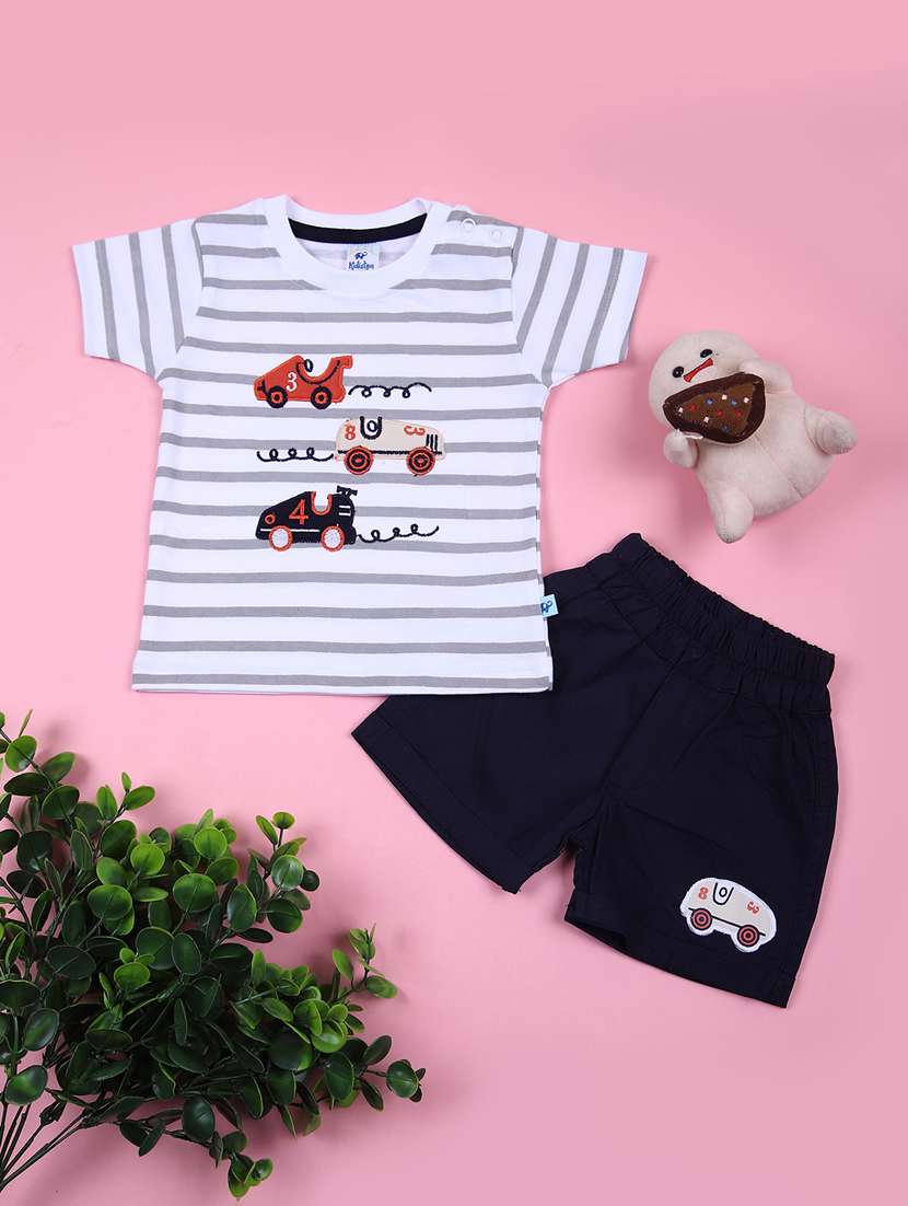 kids printed t-shirt and short co-ord set - 21744105 -  Zoom Image - 0