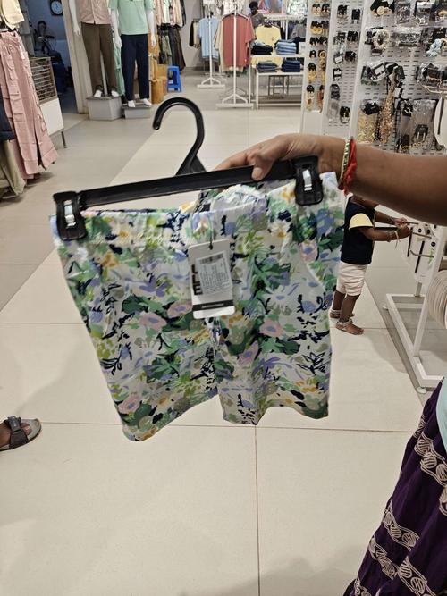 off white rayon shorts - 21744145 - Standard Image - 0