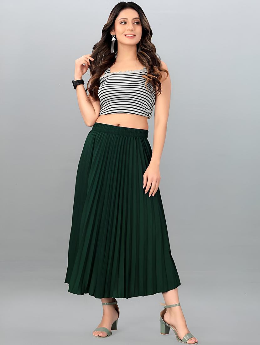 women solid high rise flared skirt - 21745805 - Zoom Image - 0