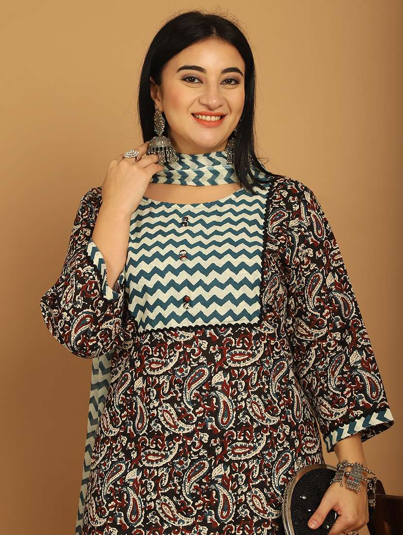 women printed kurta pant set with dupatta - 21745815 -  Standard Image - 3