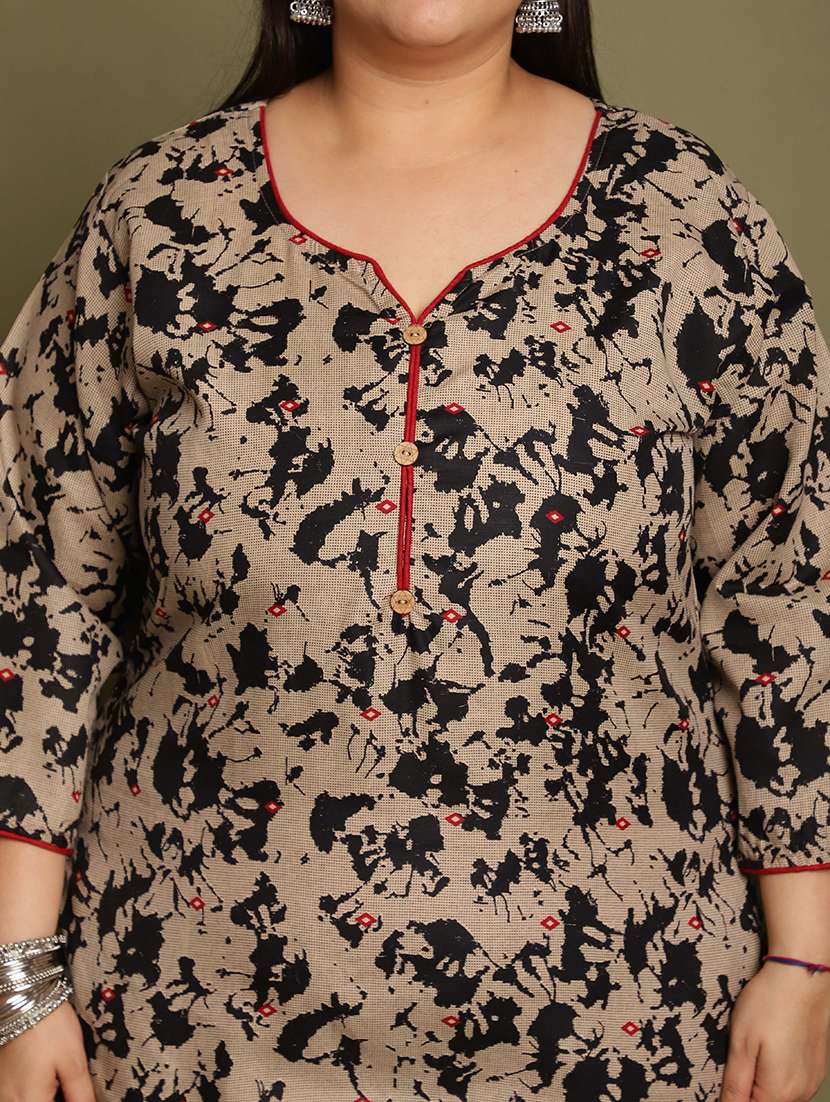 women printed plus size kurta pant with dupatta set - 21745822 -  Standard Image - 3